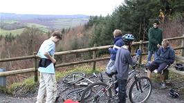 Preparing to leave Mamhead Obelisk after a late lunch